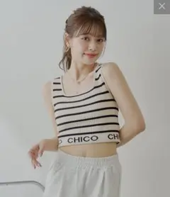 CHICO ストライプ タンクトップ