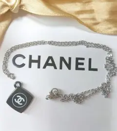 【正規 未使用】CHANEL ココマーク スクエアチャーム/ネックレスチェーン