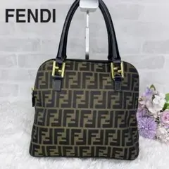 FENDI ハンドバック ズッカ アルマ型 ボリード FF金具 レザー