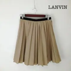 LANVIN ランバン プリーツスカート ブラウン ひざ丈スカート