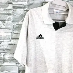 90s adidas 　DESCENTE　グレー ポロシャツ