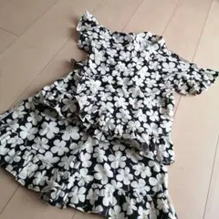 エニファム　プティマイン好きな方も。ペアマノン　花柄甚平　130