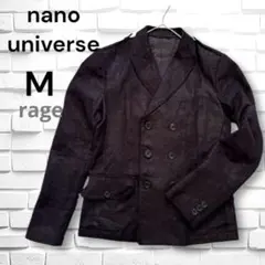 ナノユニバース◆クリスピー ツイル ショートスリーブ ジャケット(M) 黒