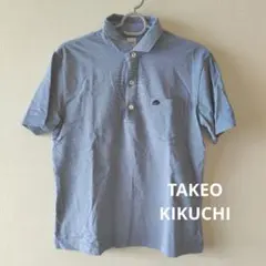 TAKEO KIKUCHI ブルーポロシャツ