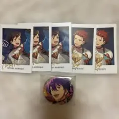 あんスタ!! 南雲鉄虎・鬼龍紅郎のカードと神崎颯馬の缶バッジ