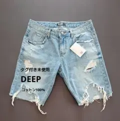 【ディープ/DEEP】 ダメージ加工デニムショートパンツ♪