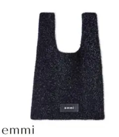 emmi　グリッター　ラメバッグ　ネイビー　ハンドバッグ