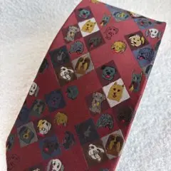 【未使用級】ネクタイ♡銀座田屋♡犬柄♡シルク100%♡日本製♡わんちゃん
