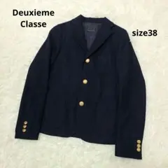 Deuxieme Classe*紺ブレザー*金ボタン*テーラードジャケット*38