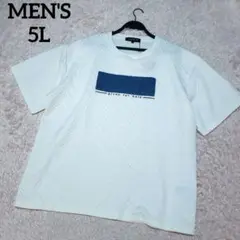 メンズ大きいサイズ5L エンボス加工ビックTシャツ ストレッチあり 新品