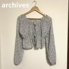美品！archives花柄アソート楊柳ブラウスアンサンブル M