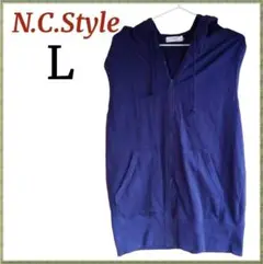 【N.C.Style NCスタイル】フード付きベスト チョッキ L（メンズ）