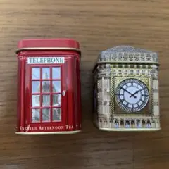 空き缶セット 電話ボックスとビッグ・ベン