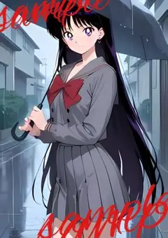 A4 ポスター セーラーマーズ 火野レイ 美少女 ファンアート 高画質