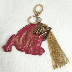 超希少!エムシーエム バッグチャーム キーホルダー ドラゴン タッセルチェーン
