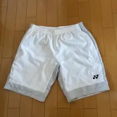 ヨネックス ホワイトパンツ サイドグレー　Ｌ