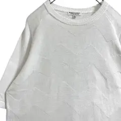 UNITED ARROWS ユナイテッドアローズ 半袖 コットンニット ホワイト