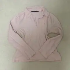 Tommy Hilfiger ピンク 長袖ポロシャツ
