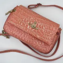 ヴィヴィアンウエストウッド ショルダーバッグ 長財布 クロコ オーブ ピンク