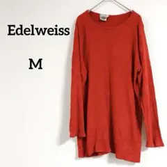 即購入OK✨Edelweiss【M】赤 長袖カットソー ロンT トップス