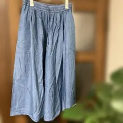 値下げ　デニム　ワイドパンツ L 綿65% 薄くて涼しい　夏用