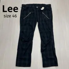 ★ Lee リー チェック ストレート ストレッチ チノパン 46 大きいサイズ