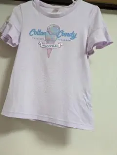 mezzo piano 薄紫 コットンキャンディ Tシャツ