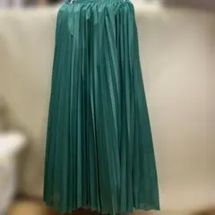 GRL カレンダーシアーグリーン プリーツスカート M