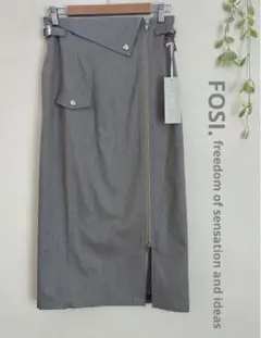 【新品 タグ付】♡FOSI. タイトスカート グレー Mサイズ 日本製 ♡