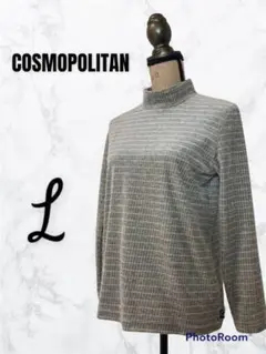 美品✨【COSMOPOLITAN】スウェードタッチロングT/日本製/L