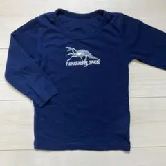 男の子　長袖Tシャツ 恐竜　ネイビー　110