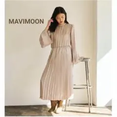 mavimoon オケージョンドレス　ピンクベージュ MAVIMOON 結婚式 成人式 パーティー オケージョンドレス