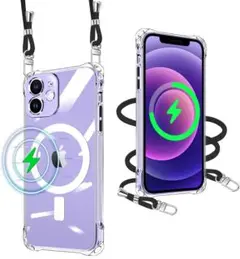 iPhone 12 用 ケース クリア　ショルダー