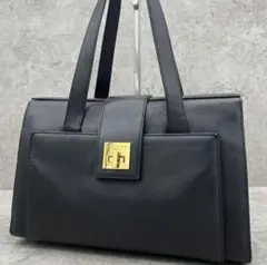 CELINE ターンロック レザートートバッグ