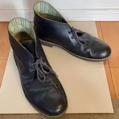 Clarks クラークス ショート ブーツ ネイビー fit F 26.5 27