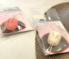 和菓子マクネット　白うさぎ&赤うさぎ