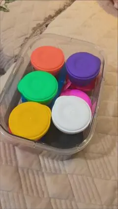 6色プラスチック保存容器セット