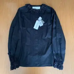新品　SHINZONE シンゾーン レースカラーブラウス　黒