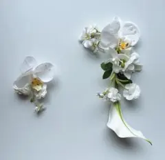 高級造花　アーティフィシャルフラワー　イヤーカフ　ウェディング　カラー