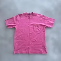 00s OLD UNIQLOオールドユニクロY2K無地Tシャツ テック系 ピンク