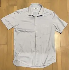 ユニクロ　UNIQLO ドライイージーケアコンフォートシャツ　半袖　ブルー　M