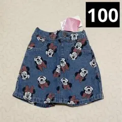 フタフタ　バースデイ　ミニー　ディズニー　スカート　パンツ　デニム　100