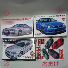 フジミ R34　BNスポーツエアロ　フェンダー叩き出し　制作途中　ジャンク フジミ R34 BNスポーツエアロ フェンダー叩き出し 制作途中