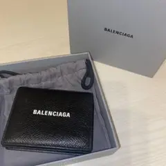 【美品】BALENCIAGA 二つ折り財布 ブラック