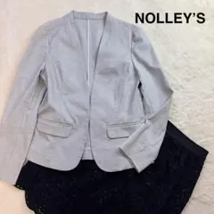 NOLLEY’S ノーリーズ　スカートスーツ　セットアップ　ノーカラー