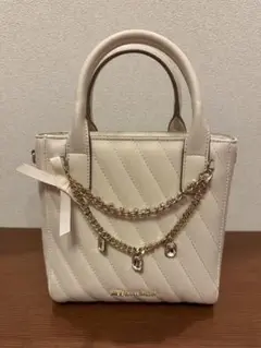 JILLSTUART ホワイト キルティング ハンドバッグ☆