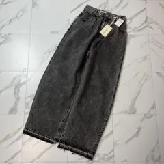 BLACK BY MOUSSY tuck cocoon denim 黒 24 S