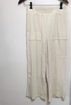 GU ジーユー　リブスリットワイドパンツ　イージーパンツ レディース XL