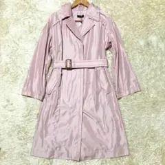 新品 モディファイ Modify ロングコート トレンチ ピンク 【L】
