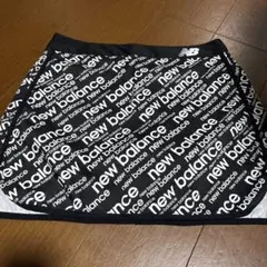 2 L ニューバランス　ゴルフ　ロゴプリント　スカート ブラック